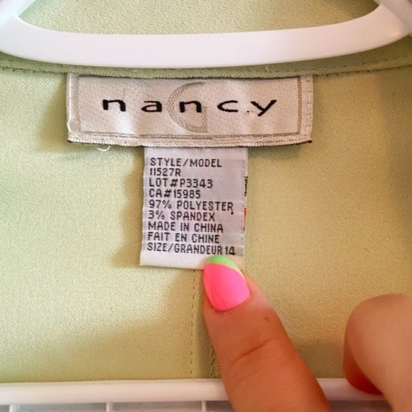 Vintage 90's pastel green long line blazer jacket - Picture 11 of 15